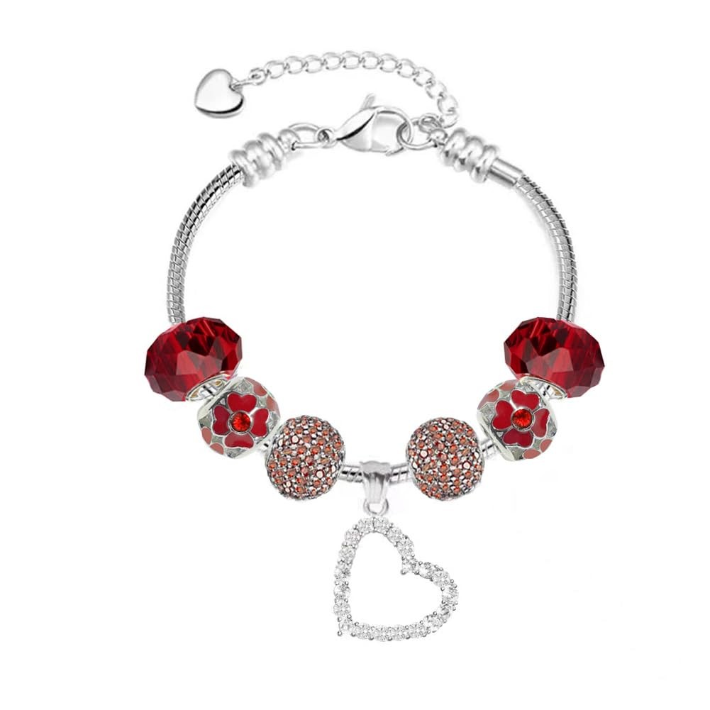 Fit Pandora Charm Bracelet All Month Birthstone Best Birthday Gifts for Women and Girls DIY Jewelry