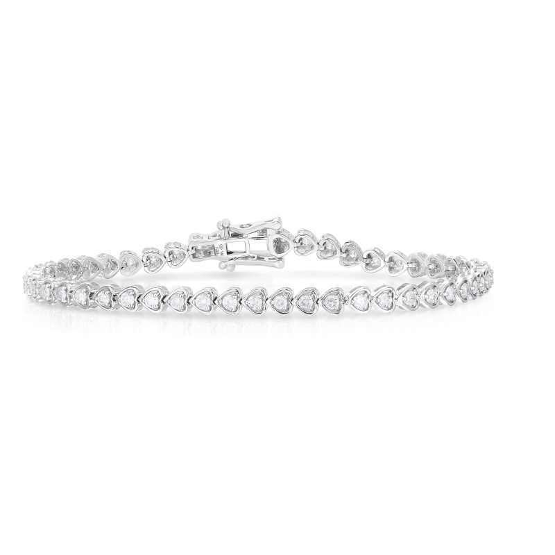 Femme Luxe 2.00 ct. Diamonds and 14K White Gold Venus Diamond Bracelet for Women, (G-H Color, I2 Clarity), Hypoallergenic, Gift Ready Packaging