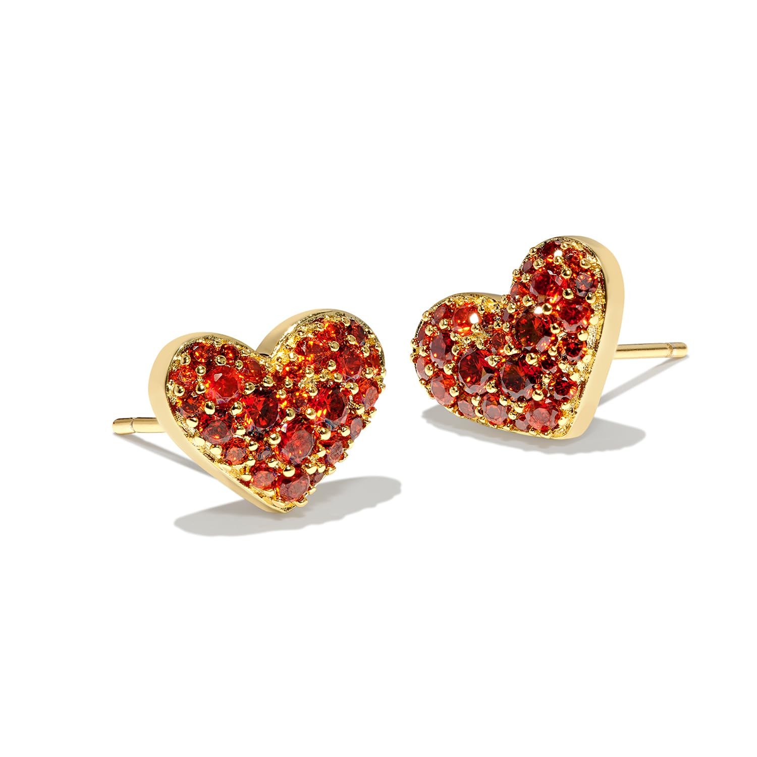 Kendra Scott Ari Pave Crystal Heart Stud Earrings, Fashion Jewelry for Women